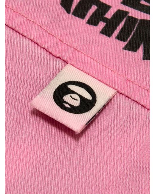 Aape By A Bathing Ape Pink Chemise Aapeunvs À Imprimé Graffiti for men