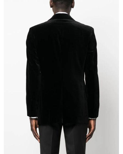 Tom Ford Black Velvet Single-Breasted Blazer for men