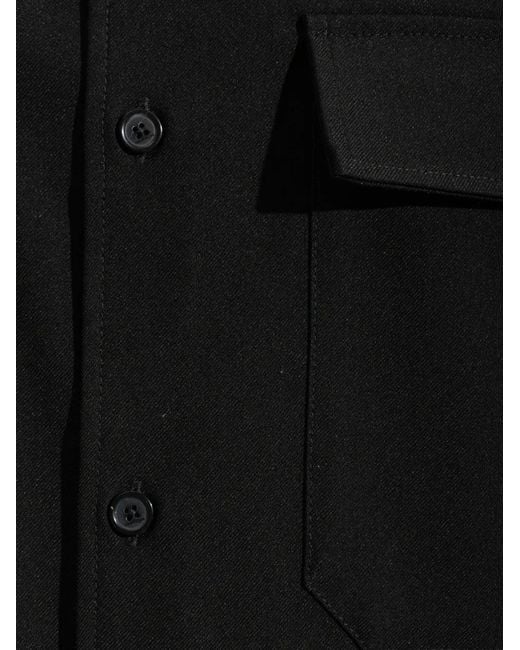 Courreges Black Twill Workwear Shirt for men