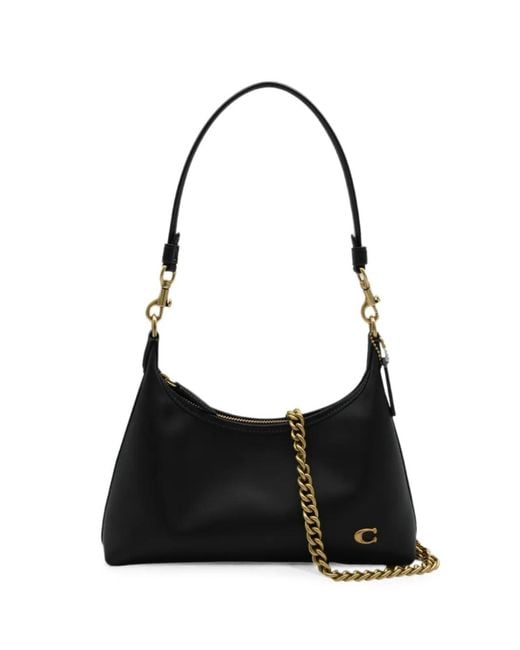 COACH Black Logo-Plaque Shoulder Bag