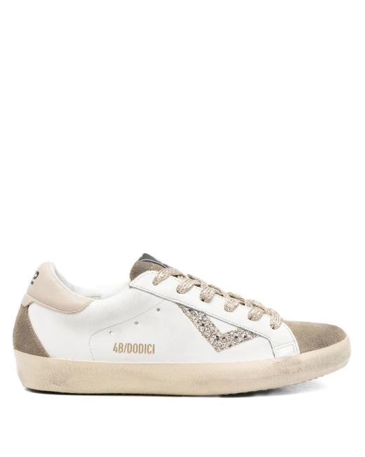 4b12 White Suprime Sneakers