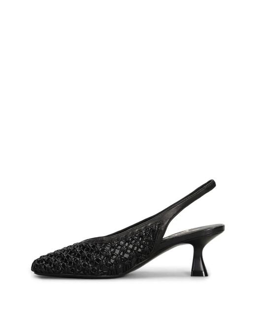 Marc Ellis Black Woven Slingback Pumps