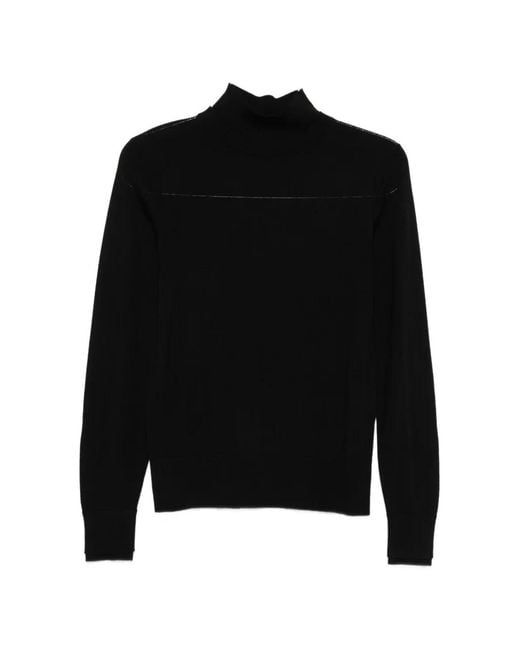 Seventy Black High-Neck Wool Sweater