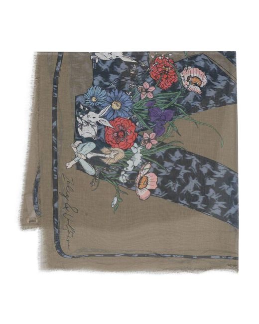 Foulard Kerry à fleurs Zadig & Voltaire en coloris Gray