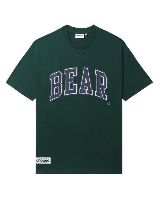 Camiseta con oso estampado Chocoolate de hombre de color Green
