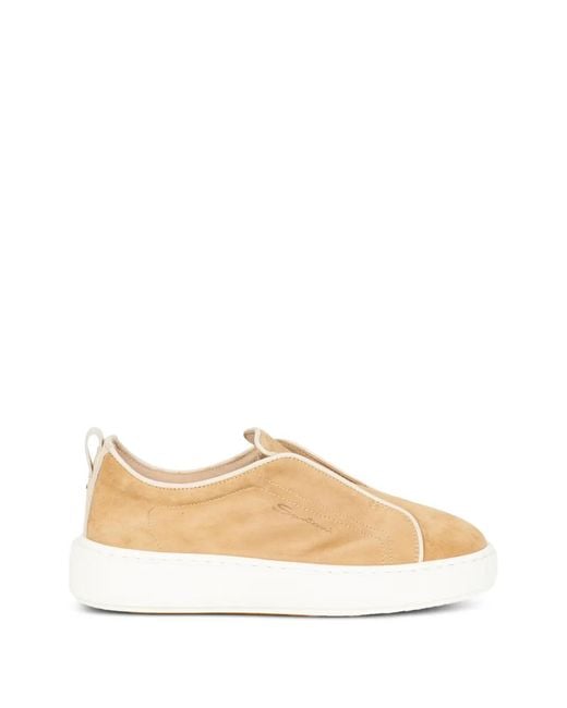 Santoni Natural Baskets À Design Sans Lacets