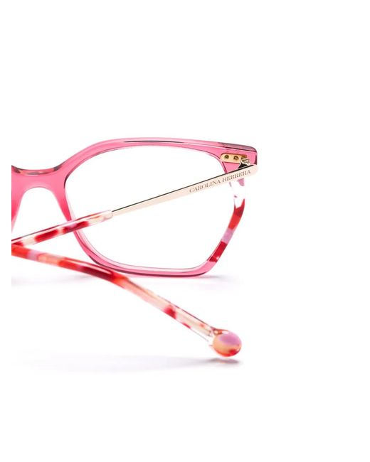 Carolina Herrera Pink Geometric-Frames Glasses