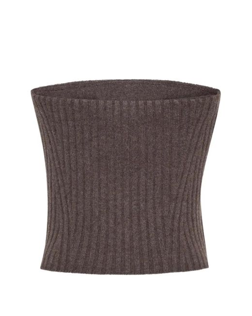 Cara Cara Brown Rhea Ribbed-Knit Tube Top