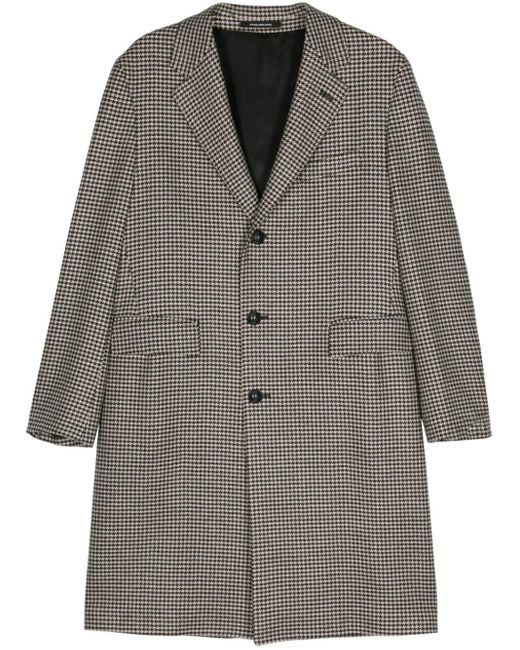 Manteau à motif pied-de-poule Tagliatore pour homme en coloris Gray