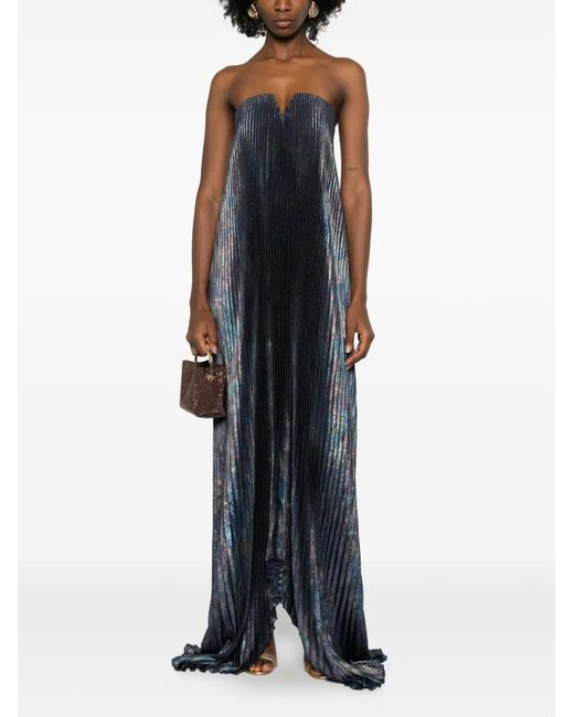 L'ide Women's Blue Galaxy-Print Maxi Dress