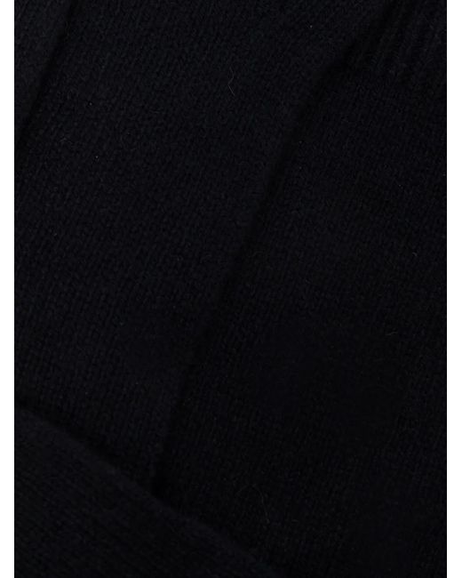 The Row Black Knitted Long-Gloves