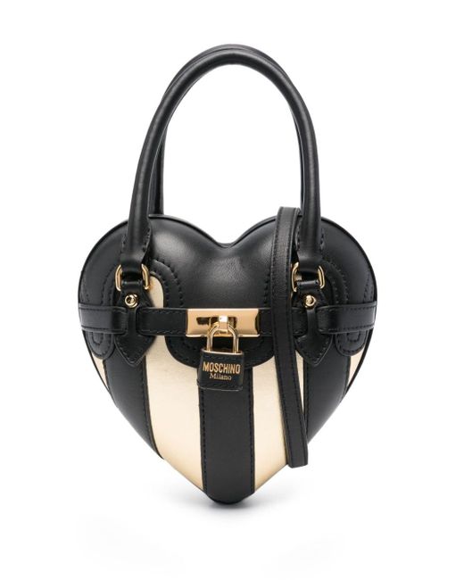 Moschino Black Heartbeat Clutch Bag