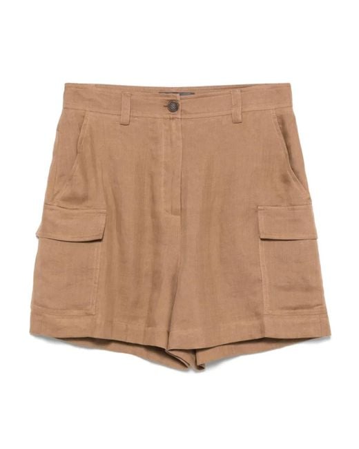 Shorts Ramie di Lorena Antoniazzi in Natural