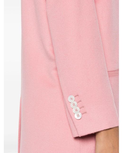 Kiton Pink Mantel mit Kapuze