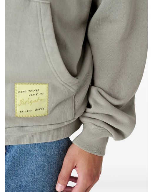 Axel Arigato Gray Logo-Patch Hoodie for men