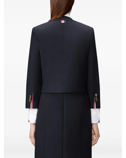 Thom Browne Blue Hopsack Suiting Cardigan