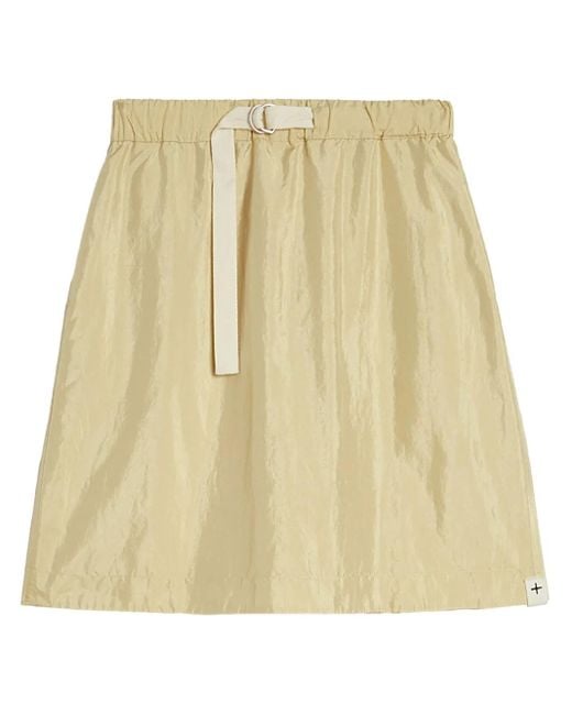 Jil Sander Natural Buckled High-Waisted Miniskirt