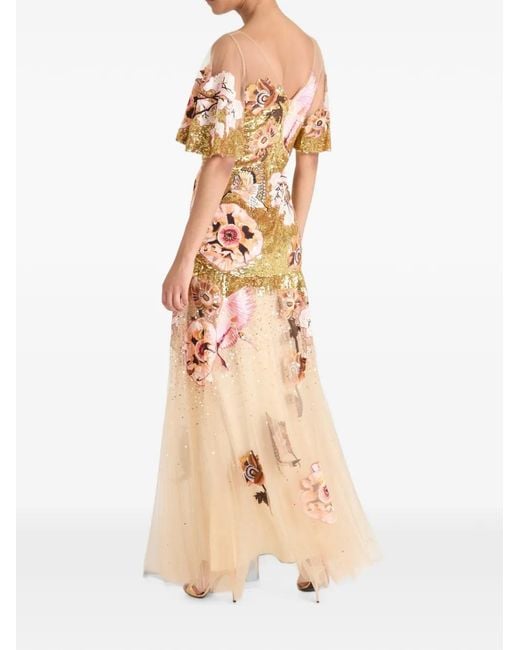 Temperley London Metallic Robe Longue Petal