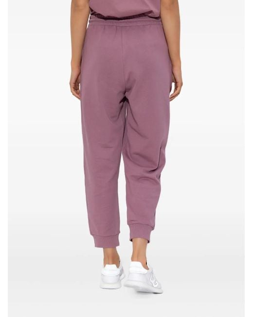 EA7 Purple Logo-Print Track Pants
