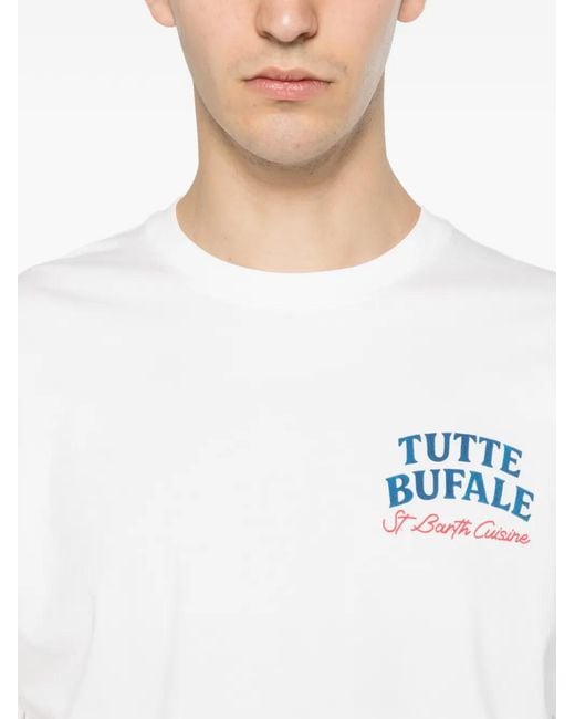 Mc2 Saint Barth White T-Shirt Portland À Détail Imprimé for men