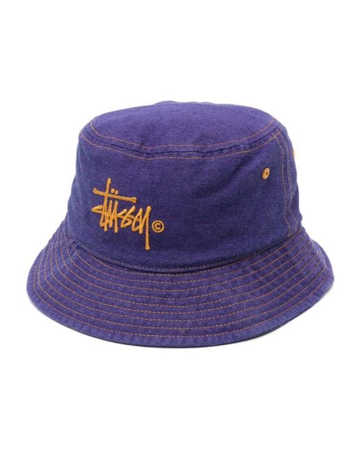 Stussy Purple Copyright Bucket Hat for men