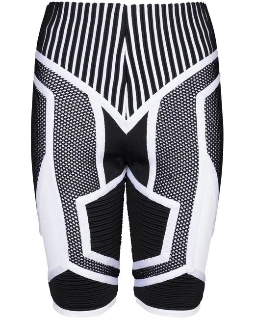Balmain Gebreide Fietsshorts in het Black