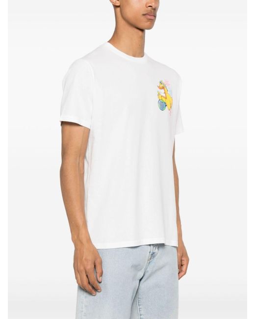 T-shirt Ducky Padel di Mc2 Saint Barth in White da Uomo