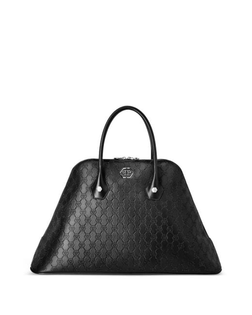 Borsa A Mano Monogram di Philipp Plein in Black