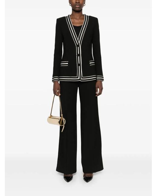 Nissa Black Single-Breasted Blazer