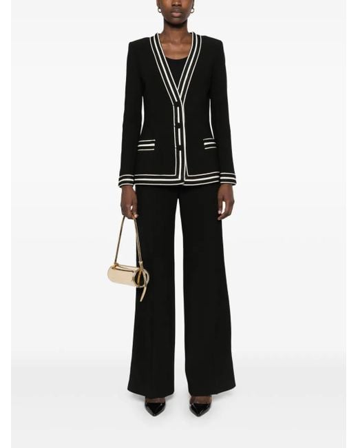 Nissa Black Single-Breasted Blazer