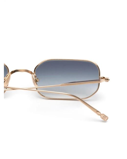 Matsuda White Rectangle Sunglasses