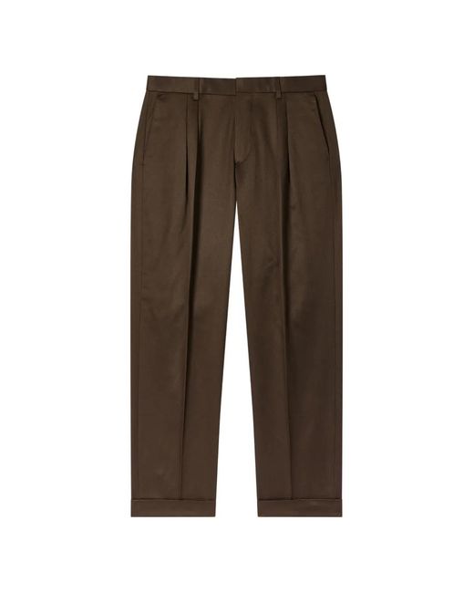 Paul Smith Brown Pantalon Fuselé À Taille Ceinturée for men
