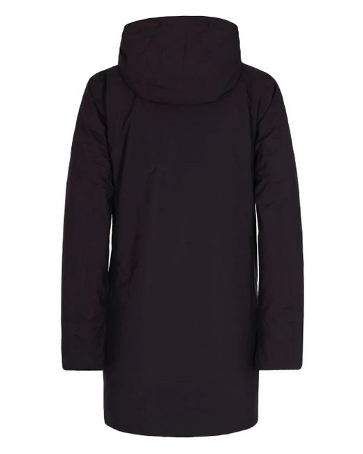 K-Way Blue Sophie Hooded Logo-Patch Jacket