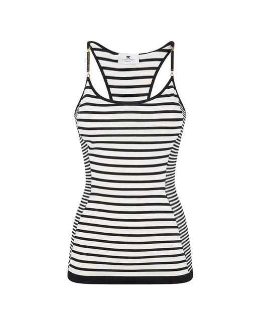 Elisabetta Franchi Black Striped Top