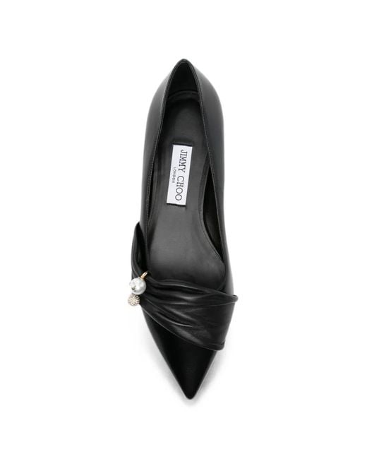 Jimmy Choo Black Rafi Flat Pumps
