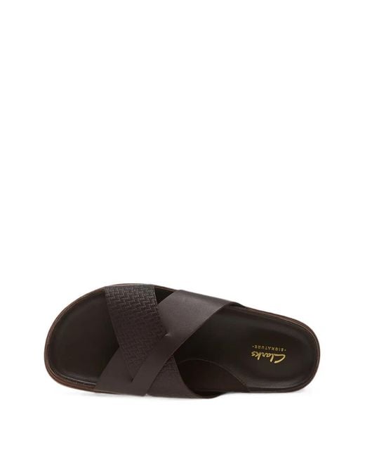 Clarks White Torford Cross Crossover Sandals for men