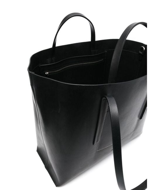 Rick Owens Black Leather Tote Bag for men