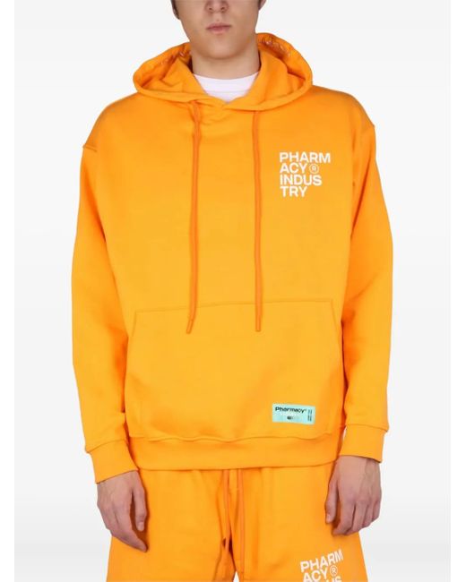 Pharmacy Industry Orange Drawstring Hoodie for men