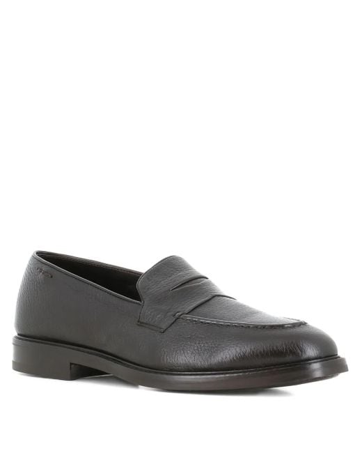 Alexander Hotto Penny-Loafer aus strukturiertem Leder in Gray für Herren