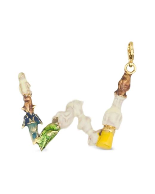 Marni Metallic Alphabet "W" Charm