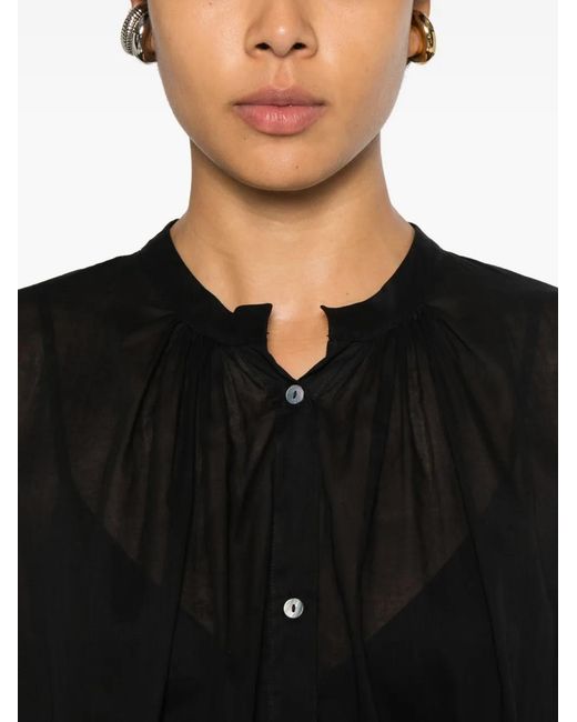 Forte_forte Black "Memoires D'Enfance"Embroidery Bohemian Shirt