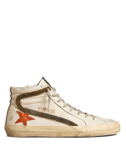 Golden Goose Deluxe Brand Natural Slide Leather High-top Sneakers for men