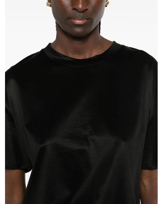 ELEH Black Short-Sleeve Blouse