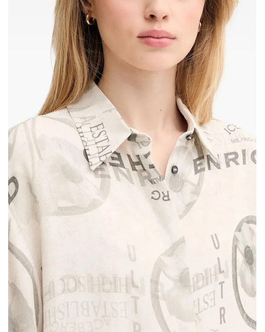 Iceberg Blouse Met Bloemenprint in het White