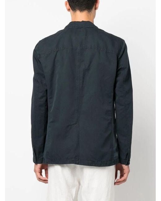 Orlebar Brown Blue Single-Breasted Linen-Cotton Blazer for men