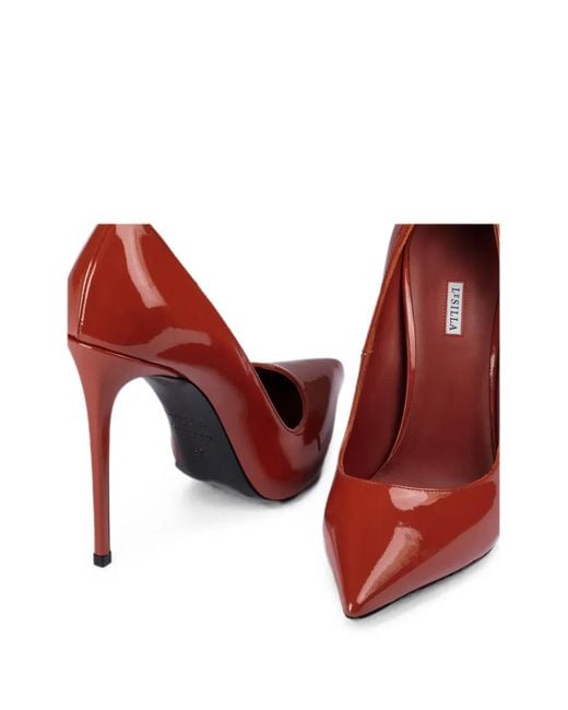 Le Silla Red Eva Patent-Leather Pumps