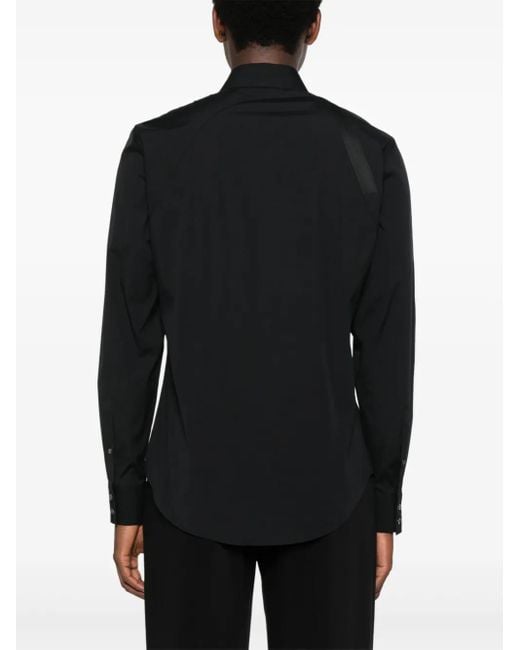 McQueen Black 'Harness' Cotton Shirt for men