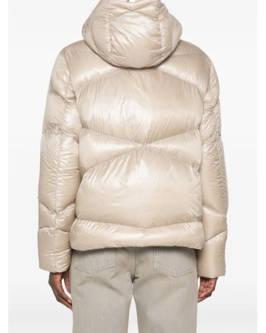 Herno Natural Quilted Hooded Jacket