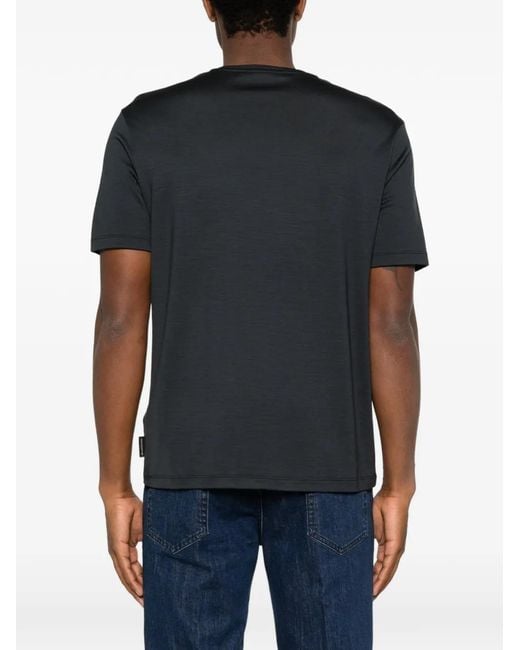 Montecore Black Crew-Neck T-Shirt for men