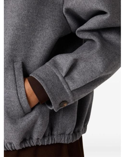 Miu Miu ロゴ ジャケット Gray